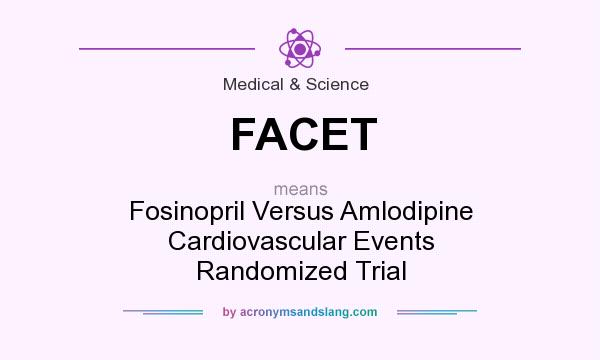 What does FACET mean? It stands for Fosinopril Versus Amlodipine Cardiovascular Events Randomized Trial