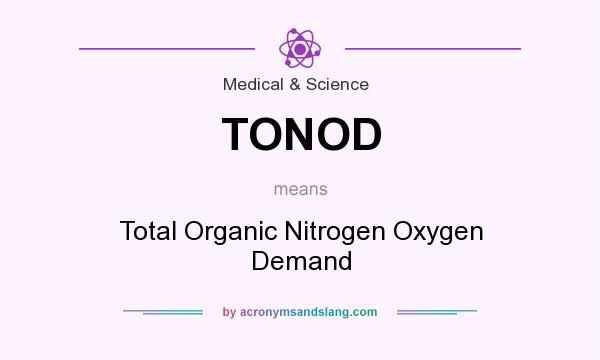 What does TONOD mean? It stands for Total Organic Nitrogen Oxygen Demand