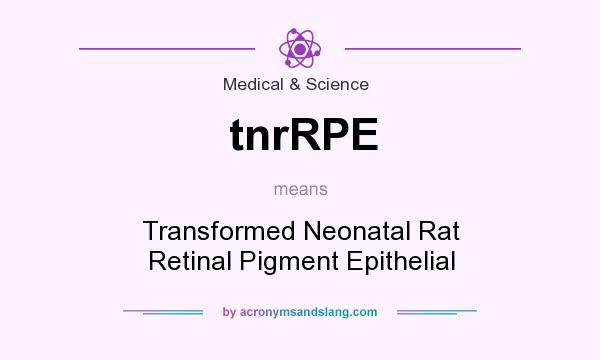 What does tnrRPE mean? It stands for Transformed Neonatal Rat Retinal Pigment Epithelial