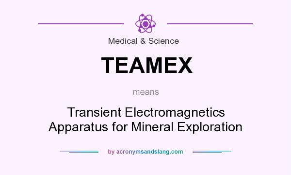 What does TEAMEX mean? It stands for Transient Electromagnetics Apparatus for Mineral Exploration