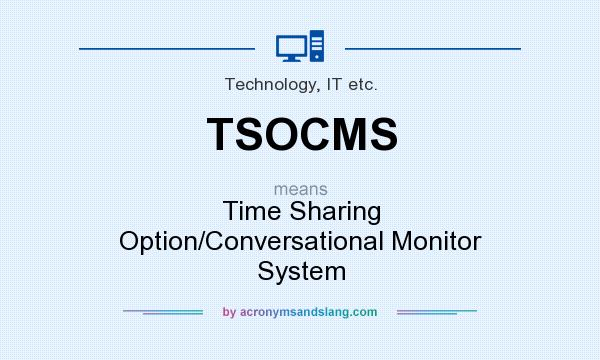 What does TSOCMS mean? It stands for Time Sharing Option/Conversational Monitor System