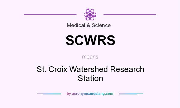 What does SCWRS mean? It stands for St. Croix Watershed Research Station