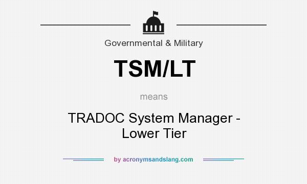 What does TSM/LT mean? It stands for TRADOC System Manager - Lower Tier