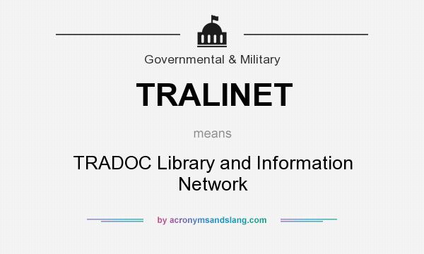 What does TRALINET mean? It stands for TRADOC Library and Information Network
