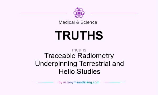 What does TRUTHS mean? It stands for Traceable Radiometry Underpinning Terrestrial and Helio Studies