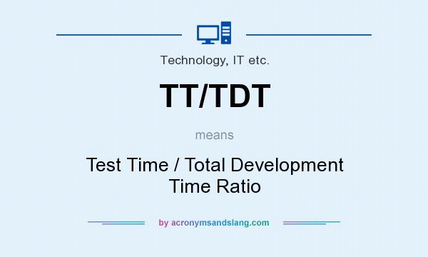 What does TT/TDT mean? It stands for Test Time / Total Development Time Ratio