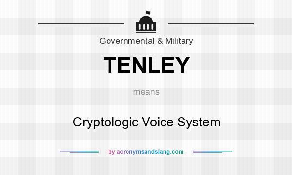 What does TENLEY mean? It stands for Cryptologic Voice System