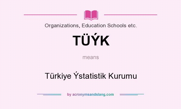 What does TÜÝK mean? It stands for Türkiye Ýstatistik Kurumu