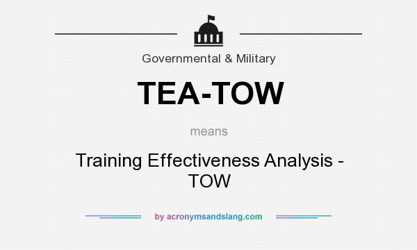 What does TEA-TOW mean? It stands for Training Effectiveness Analysis - TOW