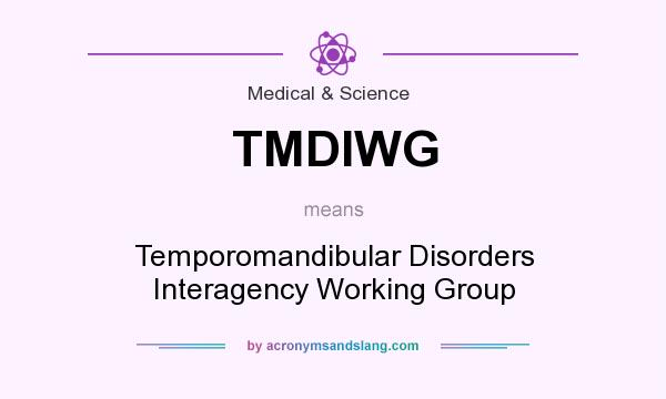 What does TMDIWG mean? It stands for Temporomandibular Disorders Interagency Working Group