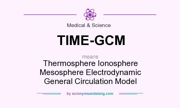 What does TIME-GCM mean? It stands for Thermosphere Ionosphere Mesosphere Electrodynamic General Circulation Model