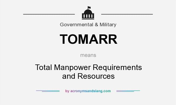 What does TOMARR mean? It stands for Total Manpower Requirements and Resources