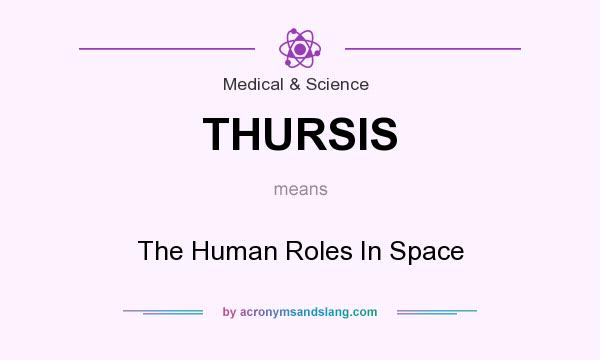 What does THURSIS mean? It stands for The Human Roles In Space