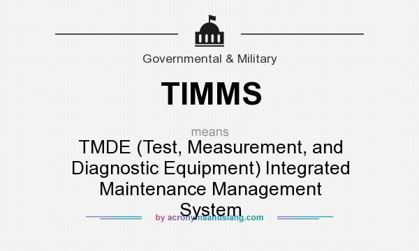 TIMMS TMDE (Test, Measurement, and Diagnostic Equipment) Integrated