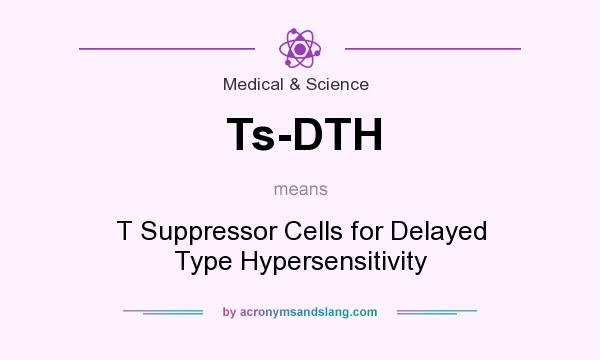 What does Ts-DTH mean? It stands for T Suppressor Cells for Delayed Type Hypersensitivity