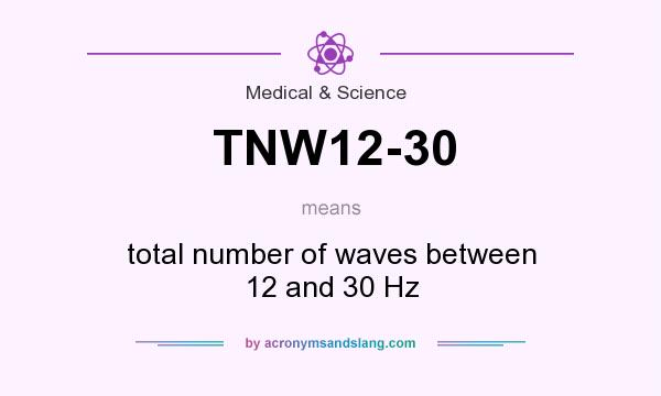 What does TNW12-30 mean? It stands for total number of waves between 12 and 30 Hz