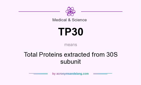 What does TP30 mean? It stands for Total Proteins extracted from 30S subunit