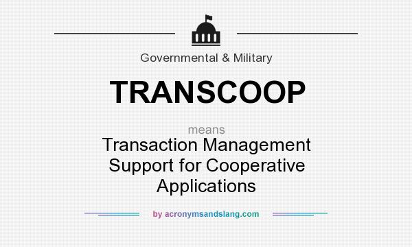What does TRANSCOOP mean? It stands for Transaction Management Support for Cooperative Applications
