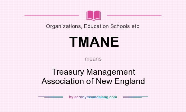What does TMANE mean? It stands for Treasury Management Association of New England