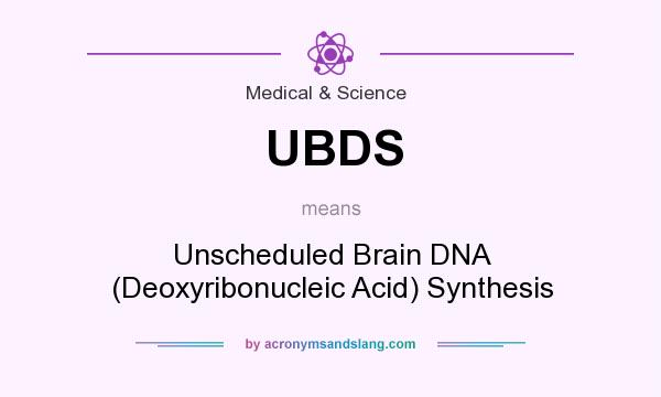 What does UBDS mean? It stands for Unscheduled Brain DNA (Deoxyribonucleic Acid) Synthesis