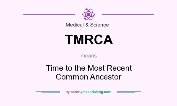 What does TMRCA mean? It stands for Time to the Most Recent Common Ancestor