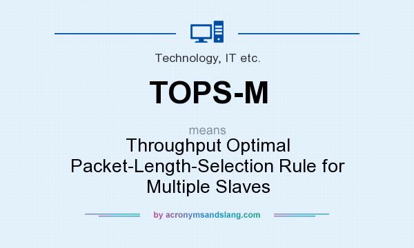 What does TOPS-M mean? It stands for Throughput Optimal Packet-Length-Selection Rule for Multiple Slaves