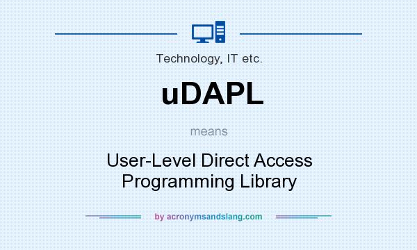 What does uDAPL mean? It stands for User-Level Direct Access Programming Library