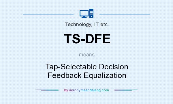 What does TS-DFE mean? It stands for Tap-Selectable Decision Feedback Equalization