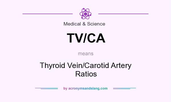 What does TV/CA mean? It stands for Thyroid Vein/Carotid Artery Ratios