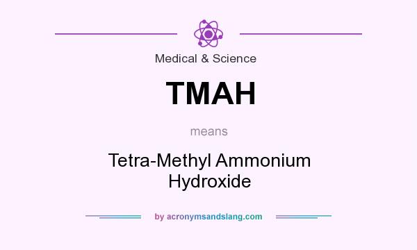 What does TMAH mean? It stands for Tetra-Methyl Ammonium Hydroxide