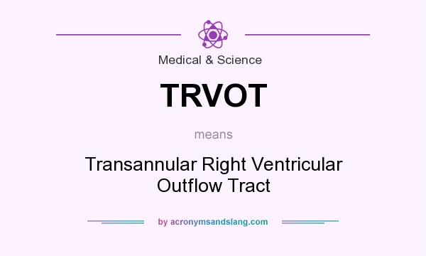 What does TRVOT mean? It stands for Transannular Right Ventricular Outflow Tract