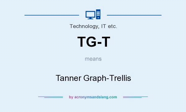 What does TG-T mean? It stands for Tanner Graph-Trellis