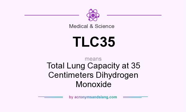 What does TLC35 mean? It stands for Total Lung Capacity at 35 Centimeters Dihydrogen Monoxide