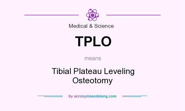 What does TPLO mean? It stands for Tibial Plateau Leveling Osteotomy