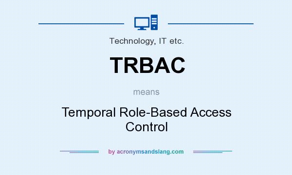 What does TRBAC mean? It stands for Temporal Role-Based Access Control