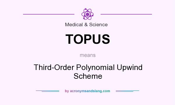 What does TOPUS mean? It stands for Third-Order Polynomial Upwind Scheme