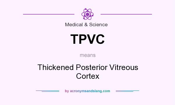 What does TPVC mean? It stands for Thickened Posterior Vitreous Cortex