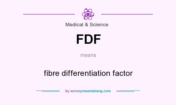 What does FDF mean? It stands for fibre differentiation factor