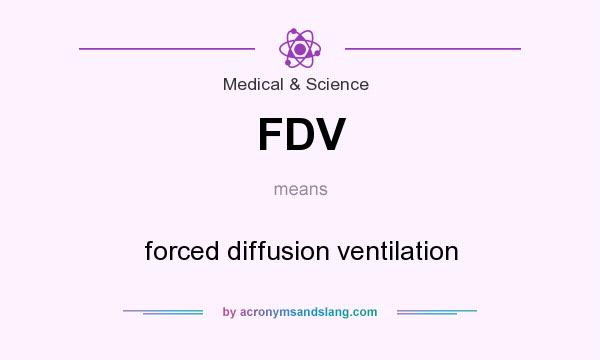 What does FDV mean? It stands for forced diffusion ventilation