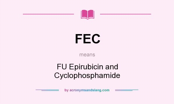 What does FEC mean? It stands for FU Epirubicin and Cyclophosphamide