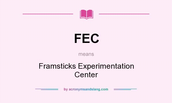 What does FEC mean? It stands for Framsticks Experimentation Center