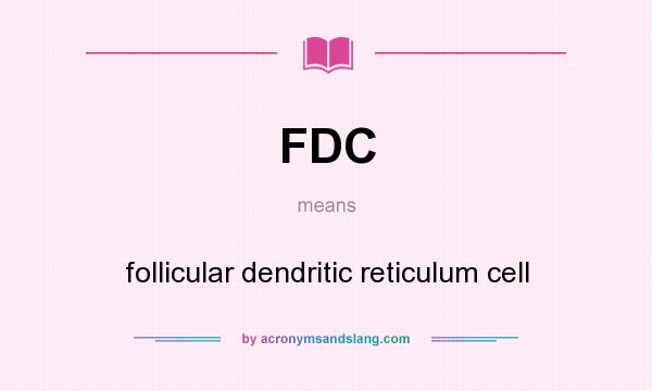 What does FDC mean? It stands for follicular dendritic reticulum cell