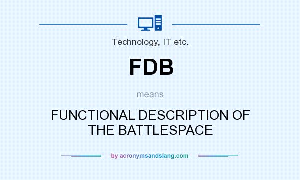What does FDB mean? It stands for FUNCTIONAL DESCRIPTION OF THE BATTLESPACE