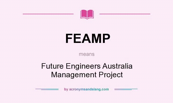 What does FEAMP mean? It stands for Future Engineers Australia Management Project