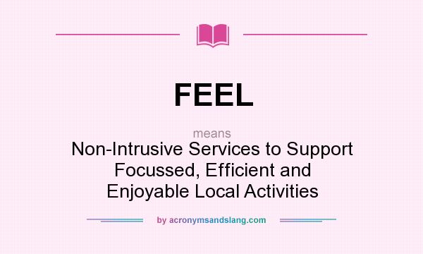 What does FEEL mean? It stands for Non-Intrusive Services to Support Focussed, Efficient and Enjoyable Local Activities