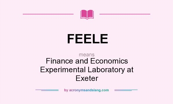 What does FEELE mean? It stands for Finance and Economics Experimental Laboratory at Exeter