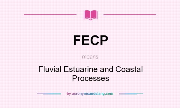 What does FECP mean? It stands for Fluvial Estuarine and Coastal Processes