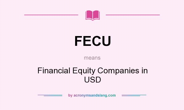 What does FECU mean? It stands for Financial Equity Companies in USD