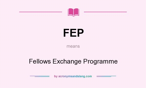 What does FEP mean? It stands for Fellows Exchange Programme