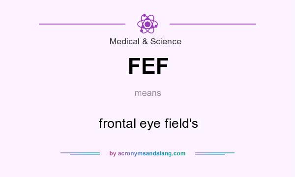 What does FEF mean? It stands for frontal eye field`s